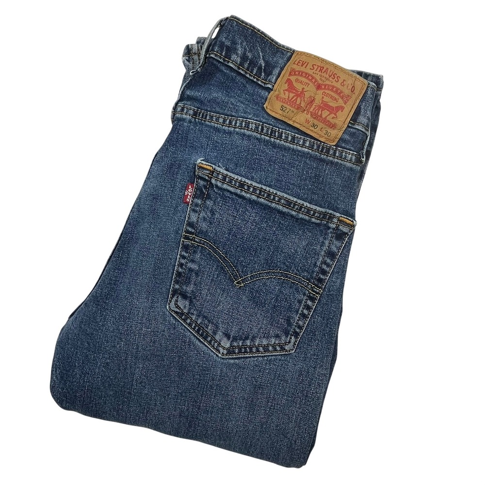 Levi's 527 Slim Bootcut Jeans Mens 30x30 (Fits 30x29) Medium Wash Blue Stretch